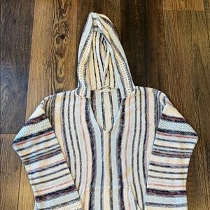 Boho lightweight knit hoodie